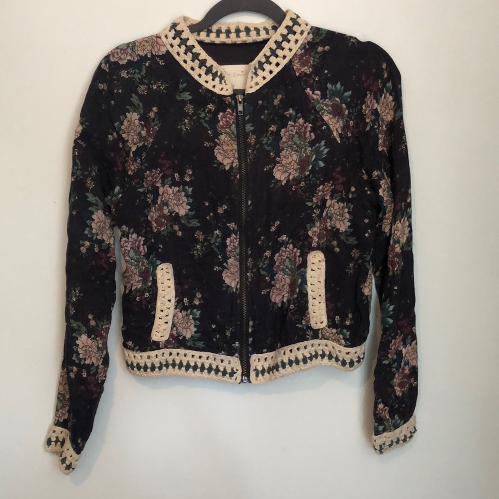 Free people light floral jacket